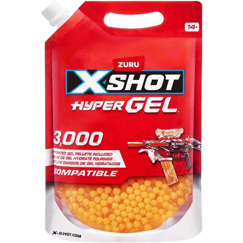 XSHOT Hyper Gel - Nachfüllpackung 3000 Gel-Kugeln, Gel-Blaster von ZURU