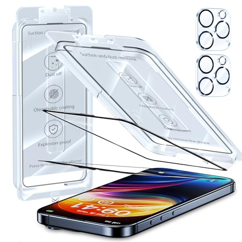 ZUSLAB 2er-Pack Displayschutzfolie mit 2 Kameraobjektivschutz kompatibel mit Apple iPhone 16 Pro 6.3 2024 – Einfaches Auto-Align-Installationskit – Anti-Fingerprint Hartglas – Ultimativer Schutz ZUSLAB 2er-Pack Displayschutzfolie mit 2 Kameraobjektivschutz kompatibel mit Apple iPhone 16 Pro 6.3 2024 – Einfaches Auto-Align-Installationskit – Anti-Fingerprint Hartglas – Ultimativer Schutz von ZUSLAB