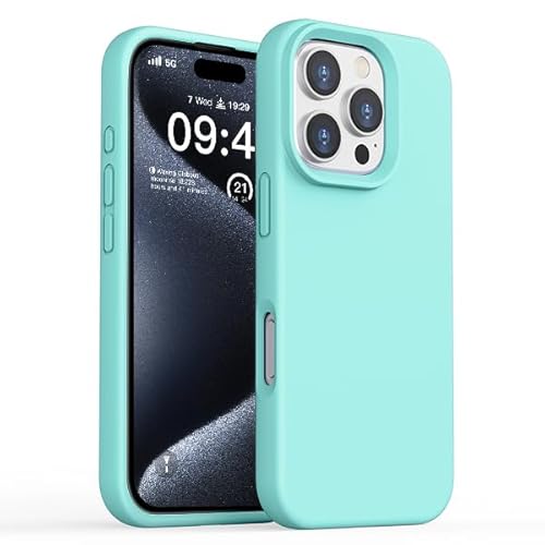 ZUSLAB Echtes Silikon Hülle, Kompatibel mit iPhone 16 Pro Max 6.9 Inch 2024, Flüssigsilikon Gel Gummi Cover Unterstützt Kabelloses Laden, Kratzfest TPU Schutzhülle Minze ZUSLAB Echtes Silikon Hülle, Kompatibel mit iPhone 16 Pro Max 6.9 Inch 2024, Flüssigsilikon Gel Gummi Cover Unterstützt Kabelloses Laden, Kratzfest TPU Schutzhülle Minze von ZUSLAB