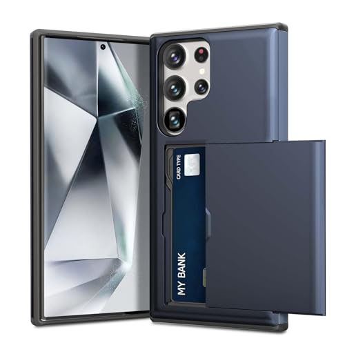 ZUSLAB Kartenhalter Hülle kompatibel mit Samsung Galaxy S24 Ultra 6,8 Zoll 2024, Stoßfestes Wallet Case, Gummi & PC, Dunkelblau ZUSLAB Kartenhalter Hülle kompatibel mit Samsung Galaxy S24 Ultra 6,8 Zoll 2024, Stoßfestes Wallet Case, Gummi & PC, Dunkelblau von ZUSLAB