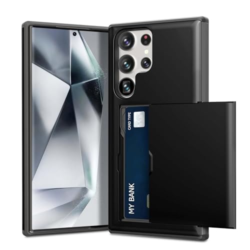 ZUSLAB Kartenhalter Hülle kompatibel mit Samsung Galaxy S24 Ultra 6,8 Zoll 2024, Stoßfestes Wallet Case, Gummi & PC, Schwarz ZUSLAB Kartenhalter Hülle kompatibel mit Samsung Galaxy S24 Ultra 6,8 Zoll 2024, Stoßfestes Wallet Case, Gummi & PC, Schwarz von ZUSLAB