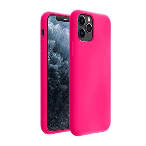 ZUSLAB Nano Silicone Kompatibel mit Apple iPhone 11 Pro Max Stoßfest Schlank Handy Hülle Gummi Bumper Abdeckung - Hot Rosa von ZUSLAB