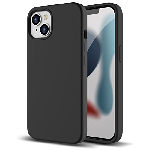 ZUSLAB Real Weiche Silikonhülle Kompatibel mit Apple iPhone 13 Case (2021), Liquid Silicone Anti-Scratch Gel Rubber Stoßfest Schutz - Schwarz von ZUSLAB