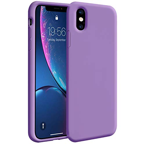 ZUSLAB Silikon Handyhülle Kompatibel mit iPhone XS Hülle weich Schutzhülle Violet von ZUSLAB