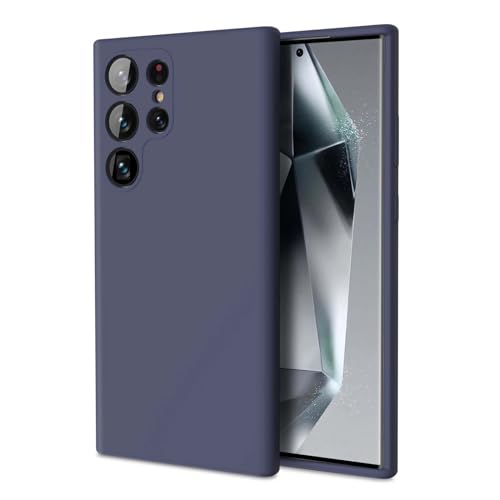 ZUSLAB Silikonhülle kompatibel mit Galaxy S24 Ultra Cover 2024, Liquid Silicone Anti-Scratch Gel Rubber Stoßfest Schutz Slim-Fit-Bumper für Samsung Galaxy S24 Ultra Hülle - Marineblau von ZUSLAB