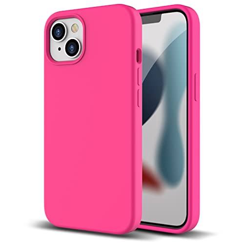 Zuslab Real weiche silikonhülle Kompatibel mit iPhone 13 Case (2021), Liquid Silicone Anti-Scratch Gel Rubber Stoßfest Schutz - Rosenrot von ZUSLAB