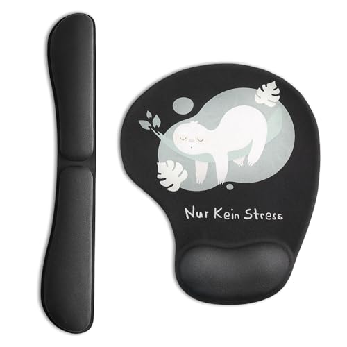 Schwarz Mauspad mit Gelkissen, Mousepad mit Handauflage, Ergonomische Mousepad, Wasserdichtes Mouse Pad, Handballenauflage Tastatur aus Memory-Schaum für Computer Zuhause Büro Gaming Schwarz Mauspad mit Gelkissen, Mousepad mit Handauflage, Ergonomische Mousepad, Wasserdichtes Mouse Pad, Handballenauflage Tastatur aus Memory-Schaum für Computer Zuhause Büro Gaming von ZUYIST