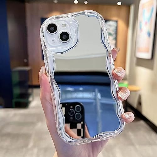ZUdoo Spiegel-Telefonhülle für iPhone 14 Pro Max 11 12 13 Pro Max Hülle, gewellter Rand, stoßfest, weiche TPU-Rückseite, weiß, für iPhone 14PRO ZUdoo Spiegel-Telefonhülle für iPhone 14 Pro Max 11 12 13 Pro Max Hülle, gewellter Rand, stoßfest, weiche TPU-Rückseite, weiß, für iPhone 14PRO von Zudoo