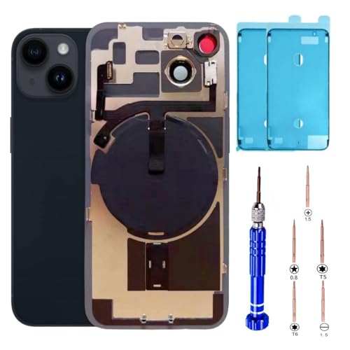 14 Back Glass Replacement Kit with Plate & Flex Cable and All Parts, Midnight, 6.1 Inch for iPhone 14 Back Cover Glass, with Repair Tools (Midnight) von ZVB