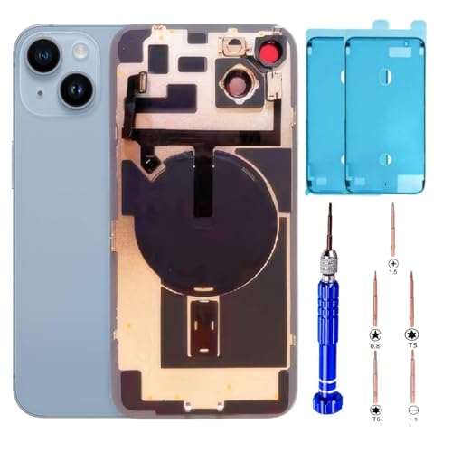 ZVB 14 Plus Back Glass Replacement Kit with Plate & Flex Cable and All Parts Blue 6.7 Inch for iPhone 14 Plus Back Cover Glass with Repair Tools (Blue) von ZVB