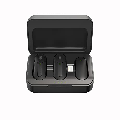 ZVO Kabelloses Mikrofon für iPhone iPad, kabelloses Lavalier-Ansteckmikrofon mit 2 Mikrofonen, Auto-Synchronisierung und Rauschunterdrückung, Mikrofon mit Ladehülle für YouTube Livestream TikTok Vlog ZVO Kabelloses Mikrofon für iPhone iPad, kabelloses Lavalier-Ansteckmikrofon mit 2 Mikrofonen, Auto-Synchronisierung und Rauschunterdrückung, Mikrofon mit Ladehülle für YouTube Livestream TikTok Vlog von ZVO