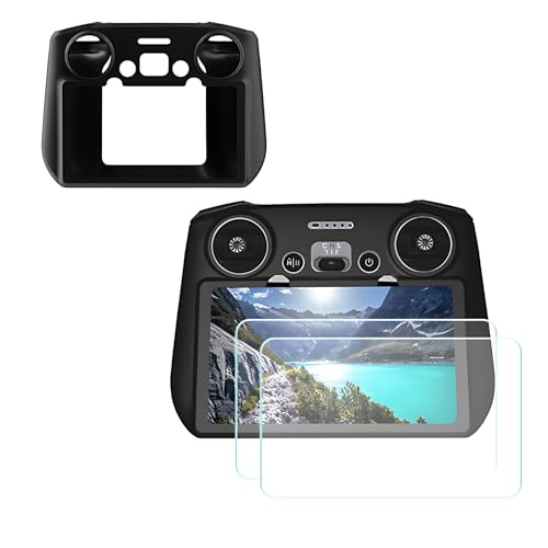 ZWLLKJGS Silikonhülle + 9H Displayschutz für DJI Mini 3 Pro/Mini 3/Mavic 3/Air 2S/Mavic 3 Pro RC-Controller, Drohnen zubehör von ZWLLKJGS