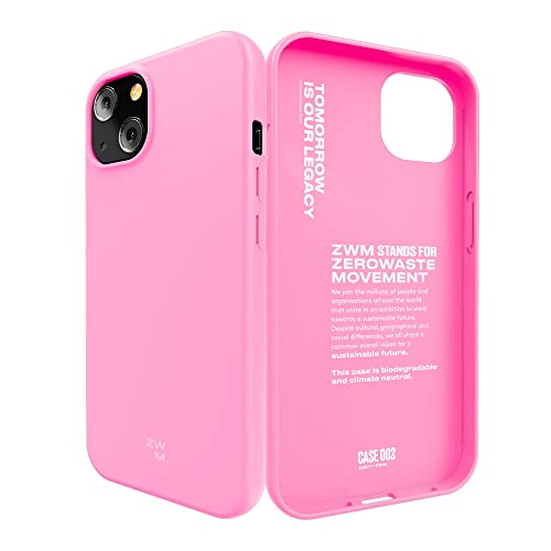 ZWM Handyhülle iPhone 13 Mini, iPhone 12 Mini, Umweltfreundliche Handyhülle, Dünn und Schützend, 100% Pflanzliches Material, Kompostierbar und Biologisch abbaubar Dirty PINK Design von ZWM