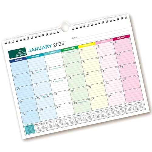 Hängekalender 2025 Wandkalender Wochenplaner Englische Ausgabe Schuljahreskalender für Schüler und Lehrer von ZWTPGKRD