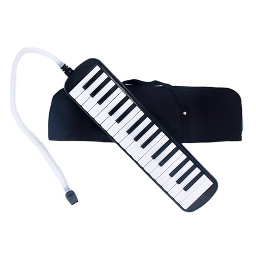 Melodica Blasinstrument mit 32 Tasten, langer Röhre und Tragetasche, Air Piano Keyboard für Musikunterricht, Outdoor-Auftritte von ZWTPGKRD
