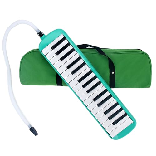 Melodica Blasinstrument mit 32 Tasten, langer Röhre und Tragetasche, Air Piano Keyboard für Musikunterricht, Outdoor-Auftritte von ZWTPGKRD