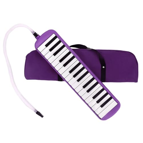 Melodica Blasinstrument mit 32 Tasten, langer Röhre und Tragetasche, Air Piano Keyboard für Musikunterricht, Outdoor-Auftritte von ZWTPGKRD