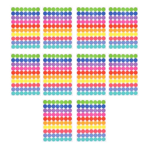 Selbstklebende runde Aufkleber, 19 mm, bunt, beschreibbar, für Scrapbooking, Fotoalbum, Planer, Kalender, 700 Stück Selbstklebende runde Aufkleber, 19 mm, bunt, beschreibbar, für Scrapbooking, Fotoalbum, Planer, Kalender, 700 Stück von ZWTPGKRD