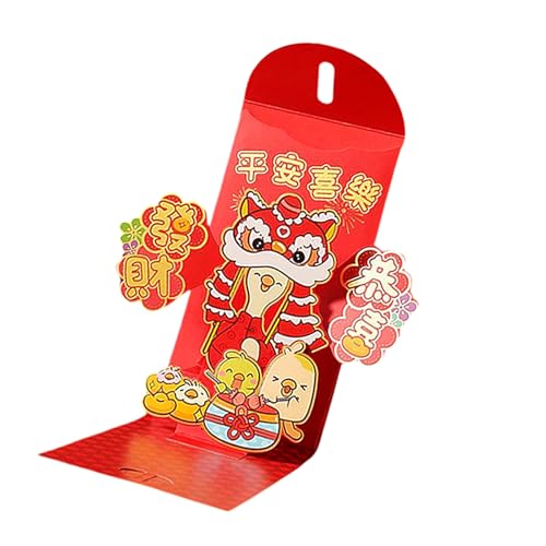 Traditionelle 3D-Briefumschläge für 2025 Schlangenjahr, handgefertigt, Geldpaket, chinesisches Neujahrsparty-Zubehör von ZWTPGKRD