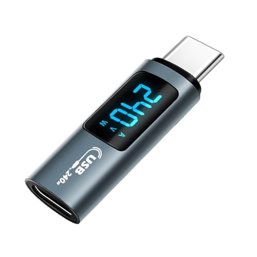 Typ C Stecker auf Buchse Verlängerungsadapter Taschengröße Adapter Typ C Leistungsmesser Tester 240W LED-Display für Telefon 15/16 Typ C Stecker auf Buchse Verlängerungsadapter Taschengröße Adapter Typ C Leistungsmesser Tester 240W LED-Display für Telefon 15/16 von ZWTPGKRD