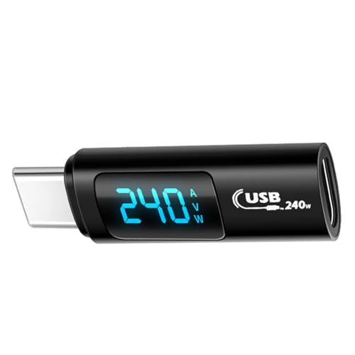 Typ C Stecker auf Buchse Verlängerungsadapter Taschengröße Adapter Typ C Leistungsmesser Tester 240W LED-Display für Telefon 15/16 Typ C Stecker auf Buchse Verlängerungsadapter Taschengröße Adapter Typ C Leistungsmesser Tester 240W LED-Display für Telefon 15/16 von ZWTPGKRD