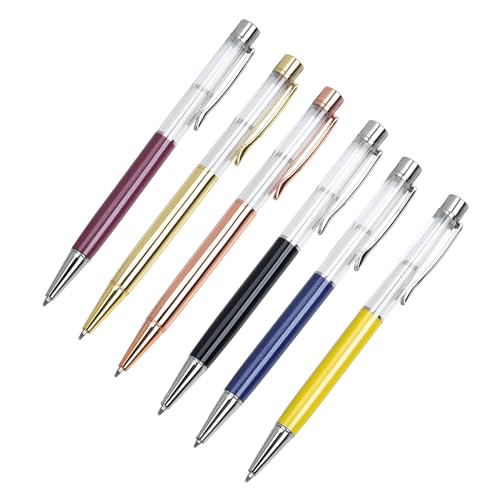 ZWTPGKRD Metall-Kugelschreiber, einziehbarer Kugelschreiber, Metallsignierstift mit Stift-Clip, Gastschild, Business-Stift, 6 Stück ZWTPGKRD Metall-Kugelschreiber, einziehbarer Kugelschreiber, Metallsignierstift mit Stift-Clip, Gastschild, Business-Stift, 6 Stück von ZWTPGKRD