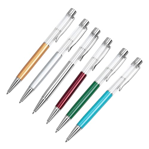 ZWTPGKRD Metall-Kugelschreiber, einziehbarer Kugelschreiber, Metallsignierstift mit Stift-Clip, Gastschild, Business-Stift, 6 Stück ZWTPGKRD Metall-Kugelschreiber, einziehbarer Kugelschreiber, Metallsignierstift mit Stift-Clip, Gastschild, Business-Stift, 6 Stück von ZWTPGKRD