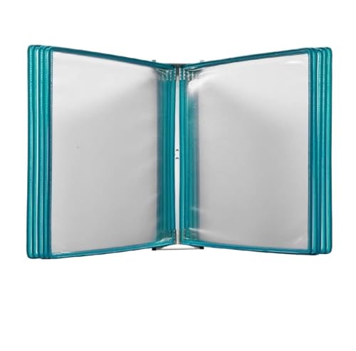 8 Farben erhältlich – A4 bunte Spindeln Wandmontiertes Flip-Ordnerdisplay – ohne Lochung/Locher Doppelmontage | Vertikal/Horizontal | Transparente mattierte Seiten (5 Seiten/10 Seiten) Fabrik Schule B von ZXCFGH