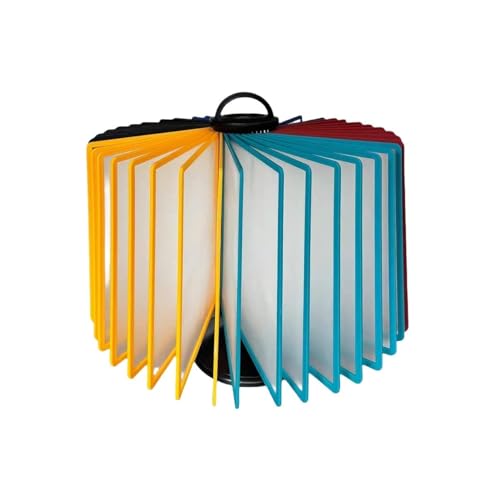 Drehbarer Dokumentenständer for den Schreibtisch, Kapazität 40 Seiten/7 Farbseiten verfügbar/Schwarzweiß-Basis, 360° horizontal drehbarer Ständer/145° Öffnungs- und Schließwinkel, Informationsständer von ZXCFGH