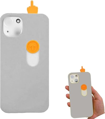 Schutzhülle mit 3D-Druck und Mittelfinger, lustige Spoof-Handyhülle, Geschenke, 3D-Finger-Schiebe-Handyhülle, kreative freundliche Gesten-Handyhülle, 3D-Handyhüllen, kompatibel mit iPhone 15 Serie von ZXCVWWE