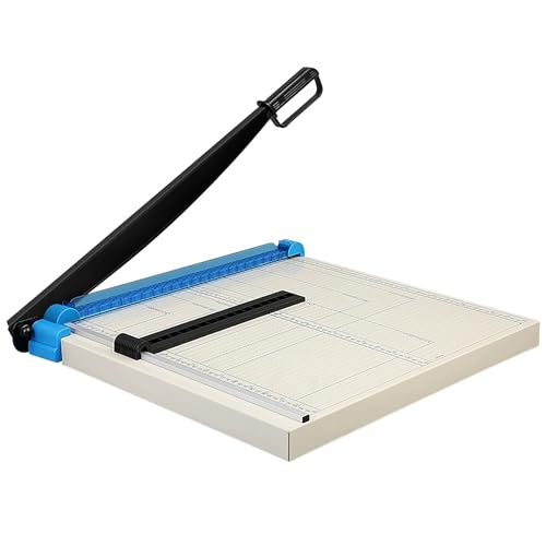 Papierschneider mit Metallbasis, Hebel-Schneidemaschine mit Erweiterter Arbeitsfläche, Sicherheitsgriff und Rutschfesten Füßen, für Papier, Fotos, Karton Papierschneider mit Metallbasis, Hebel-Schneidemaschine mit Erweiterter Arbeitsfläche, Sicherheitsgriff und Rutschfesten Füßen, für Papier, Fotos, Karton von ZXDRYBHD