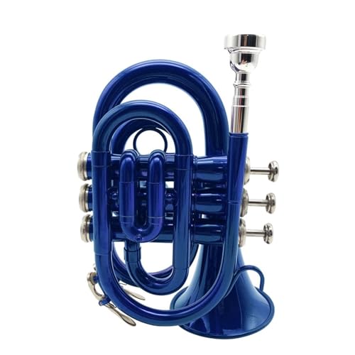 Trompete Mini-B-Trompete geeignet für professionelle Auftritte(Blue) von ZXFJYUIP