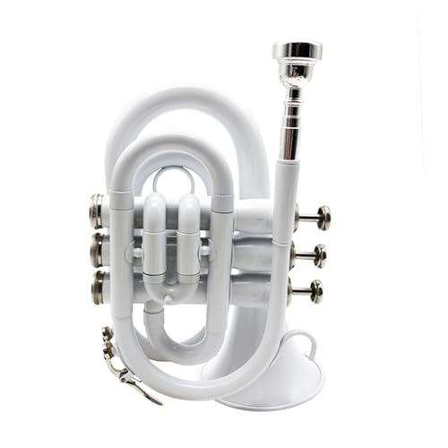 Trompete Mini-B-Trompete geeignet für professionelle Auftritte(White) von ZXFJYUIP