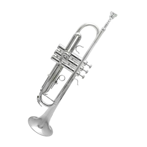 ZXFJYUIP Trompete Versilbertes B-Blechblasinstrument für Anfänger von ZXFJYUIP