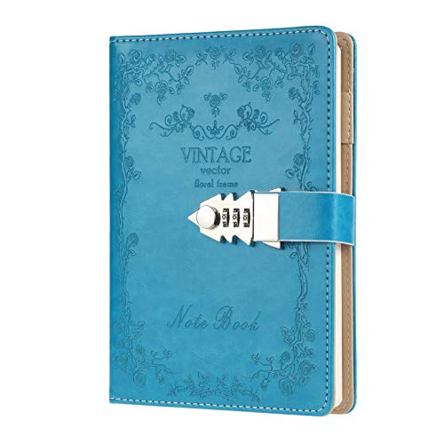 Tagebuch für Damen, mit Schloss, Notizbuch, Passwort-Tagebuch, nachfüllbar, A5-Größe (21,6 x 15,9 cm) von ZXHQ