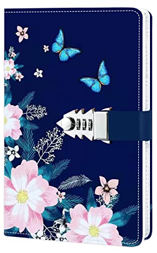 Tagebuch für Mädchen, tagebuch mit schloss, gute Geschenke für Mädchen und Kinder, Kunstleder-Reisetagebuch, süßes geheimes Notizbuch A5 Zeilen (21,6 x 15 cm) von ZXHQ