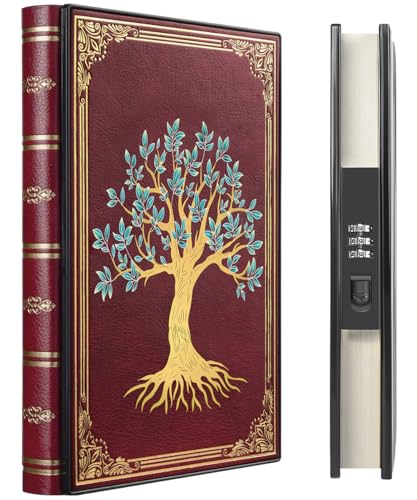 ZXHQ Luxuriöses Tagebuch mit Schloss, 180° Flaches Design, A5 Notizbuch für Erwachsene Männer Frauen Mädchen, 220 Seiten 120gsm Papier, Größe A5(15.9 × 21.5cm) Weinrot von ZXHQ