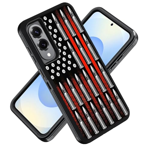 ZXHSBROK Schutzhülle für Samsung Galaxy S25 Edge 5G, Militärqualität, strapazierfähig, 3-lagig, stoßfest, Fallschutzhülle, für Samsung Galaxy S25 Edge 5G, 17 cm (6,7 Zoll) 2025, amerikanische Flagge von ZXHSBROK