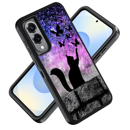 ZXHSBROK Schutzhülle für Samsung Galaxy S25 Edge 5G, Militärqualität, strapazierfähig, 3-lagig, stoßfest, Fallschutzhülle, für Samsung Galaxy S25 Edge 5G 6,7 Zoll 2025, Katze und Schmetterling ZXHSBROK Schutzhülle für Samsung Galaxy S25 Edge 5G, Militärqualität, strapazierfähig, 3-lagig, stoßfest, Fallschutzhülle, für Samsung Galaxy S25 Edge 5G 6,7 Zoll 2025, Katze und Schmetterling von ZXHSBROK