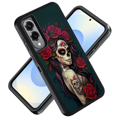 ZXHSBROK Schutzhülle für Samsung Galaxy S25 Edge 5G, Militärqualität, strapazierfähig, 3-lagig, stoßfest, Fallschutzhülle, für Samsung Galaxy S25 Edge 5G 6,7 Zoll 2025, Sugar Skull Girl Roses ZXHSBROK Schutzhülle für Samsung Galaxy S25 Edge 5G, Militärqualität, strapazierfähig, 3-lagig, stoßfest, Fallschutzhülle, für Samsung Galaxy S25 Edge 5G 6,7 Zoll 2025, Sugar Skull Girl Roses von ZXHSBROK