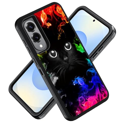 ZXHSBROK Schutzhülle für Samsung Galaxy S25 Edge 5G, Militärqualität, strapazierfähig, 3-lagig, stoßfest, Fallschutzhülle, für Samsung Galaxy S25 Edge 5G 6,7 Zoll 2025, schwarzes Katzengesicht ZXHSBROK Schutzhülle für Samsung Galaxy S25 Edge 5G, Militärqualität, strapazierfähig, 3-lagig, stoßfest, Fallschutzhülle, für Samsung Galaxy S25 Edge 5G 6,7 Zoll 2025, schwarzes Katzengesicht von ZXHSBROK