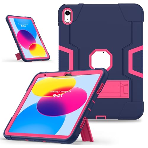 ZXHYliang Schutzhülle kompatibel mit iPad (A16) 11. Generation 11 Zoll 2025, iPad 10. Generation 27,7 cm (11 Zoll), mit 3-lagiger Struktur, tragbare Hybrid-Schutzhülle mit Ständer, Kinderabdeckung von ZXHYliang