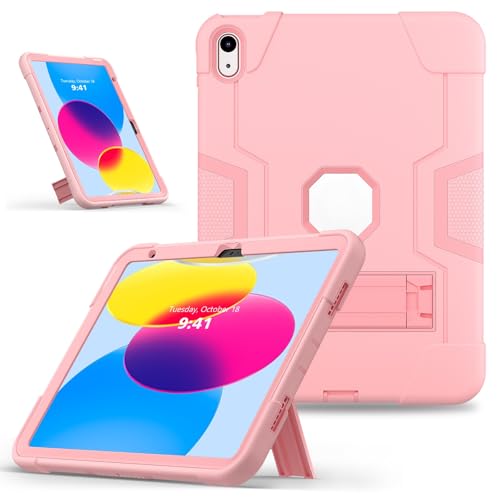 ZXHYliang Schutzhülle kompatibel mit iPad (A16) 11. Generation 11 Zoll 2025, iPad 10. Generation 27,7 cm (11 Zoll), mit 3-lagiger Struktur, tragbare Hybrid-Schutzhülle mit Ständer, Kinderabdeckung von ZXHYliang