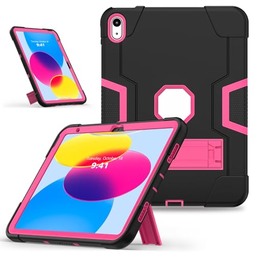 ZXHYliang Schutzhülle kompatibel mit iPad (A16) 11. Generation 11 Zoll 2025, iPad 10. Generation 27,7 cm (11 Zoll), mit 3-lagiger Struktur, tragbare Hybrid-Schutzhülle mit Ständer, Kinderabdeckung von ZXHYliang