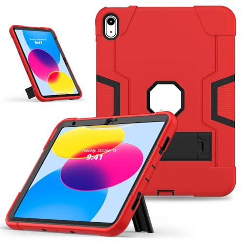 ZXHYliang Schutzhülle kompatibel mit iPad (A16) 11. Generation 11 Zoll 2025, iPad 10. Generation 27,7 cm (11 Zoll), mit 3-lagiger Struktur, tragbare Hybrid-Schutzhülle mit Ständer, Kinderabdeckung von ZXHYliang