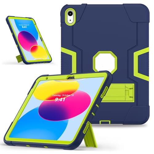 ZXHYliang Schutzhülle kompatibel mit iPad (A16) 11. Generation 11 Zoll 2025, iPad 10. Generation 27,7 cm (11 Zoll), mit 3-lagiger Struktur, tragbare Hybrid-Schutzhülle mit Ständer, Kinderabdeckung von ZXHYliang