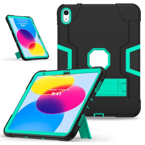 ZXHYliang Schutzhülle kompatibel mit iPad (A16) 11. Generation 11 Zoll 2025, iPad 10. Generation 27,7 cm (11 Zoll), mit 3-lagiger Struktur, tragbare Hybrid-Schutzhülle mit Ständer, Kinderabdeckung von ZXHYliang