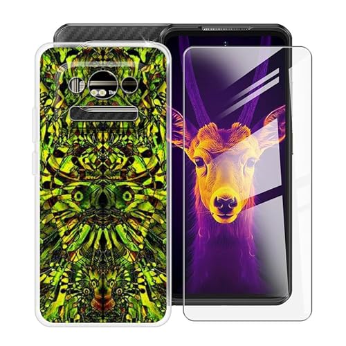 ZXLZKQ Handyhülle für Ulefone Armor 25T Pro (6.78 Zoll) + Gehärtetes Glasfolie, Stoßfest Silikon Schutzhülle Tasche Ultradünne weiches TPU Case Hülle für Ulefone Armor 25T Pro - Grüner Kobold von ZXLZKQ