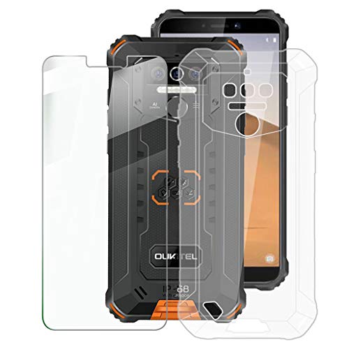 ZXLZKQ Hülle + für Panzerglas Schutzfolie für Oukitel WP5 (5.5 Zoll), Transparent hülle silikon Bumper Cover TPU Case Handyhülle Und 9H Gehärtetes Glas Film - Transparent von ZXLZKQ