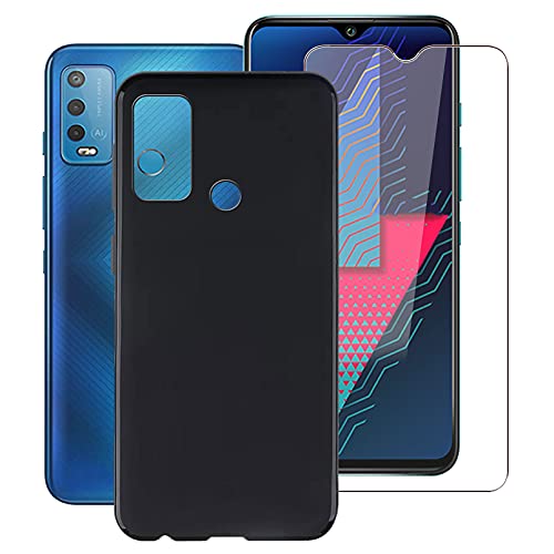 ZXLZKQ Hülle + für Panzerglas Schutzfolie für Wiko Power U30 (6.82 Zoll), Schwarz hülle silikon Bumper Cover TPU Case Handyhülle Und 9H Gehärtetes Glas Film - Black von ZXLZKQ